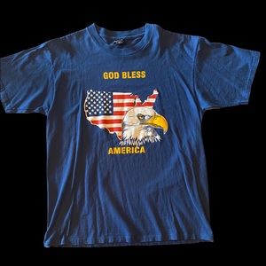 Vintage God Bless America Shirt SZ XL